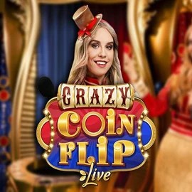 Crazy Coin Flip game by Evolution – logo hosted on Hugo Casino