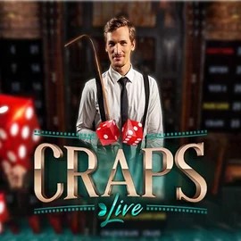 Official Live Casino logo: Live Craps by Evolution at Hugo Casino